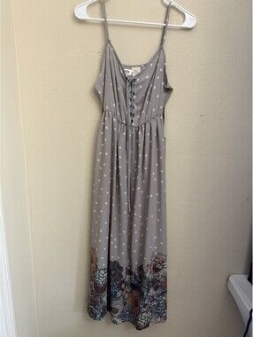 Hummingbird Womens S Spaghetti Strap Polka Dot And Flowers Dress